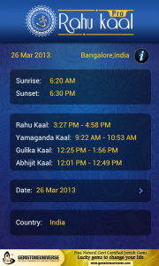 Calculate Rahu Kal on the Go