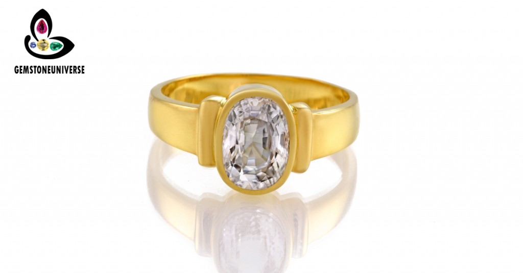 White Sapphire Gemstone Astrology Ring