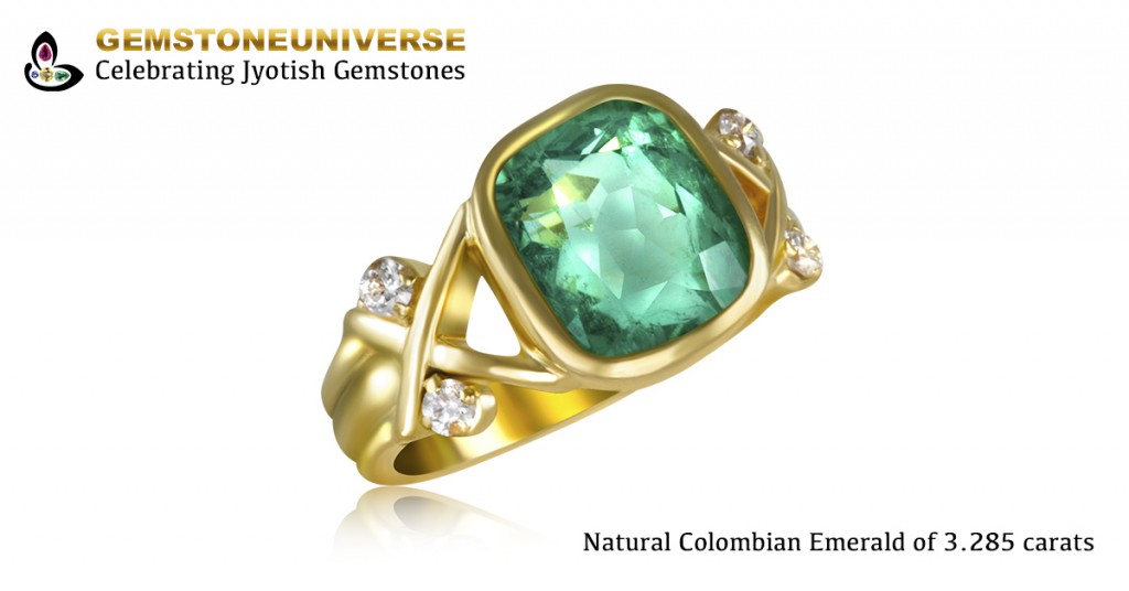 Fine Colombian Emerald Engagement Ring