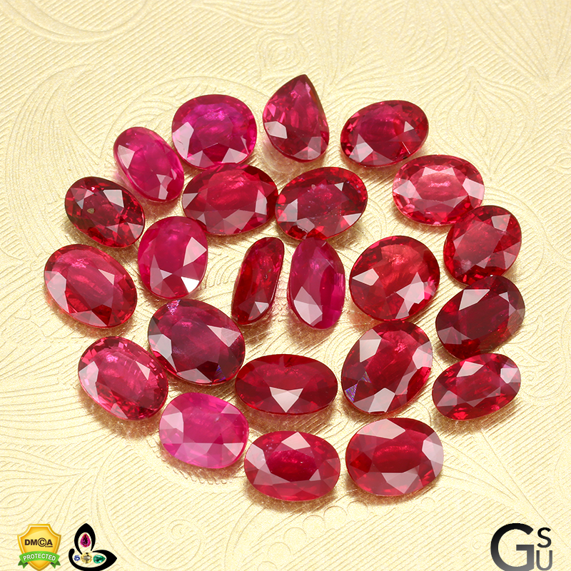 Ruby Gemstone Color Chart