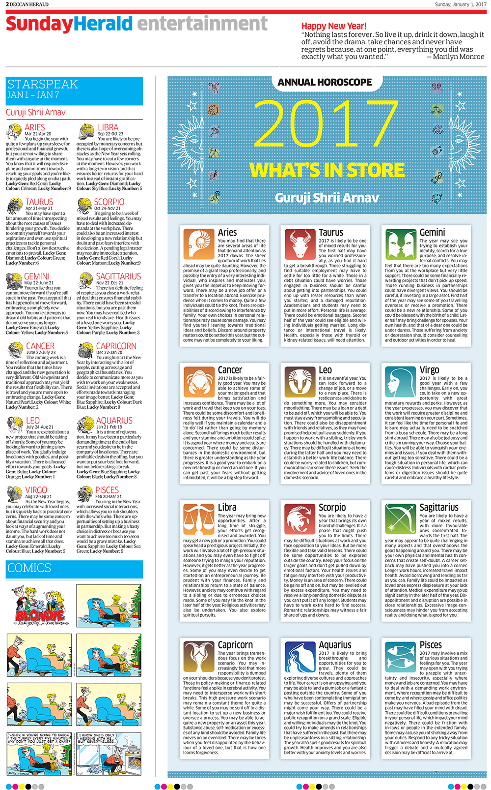 Your Annual Horoscopes 2017