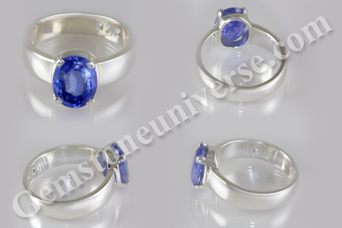 Detailed View to Analyse all features of the Blue Sapphire ring