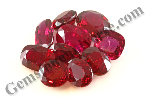 Deep Crimson Red Unheated Mozambique Rubies from Lot Ajit