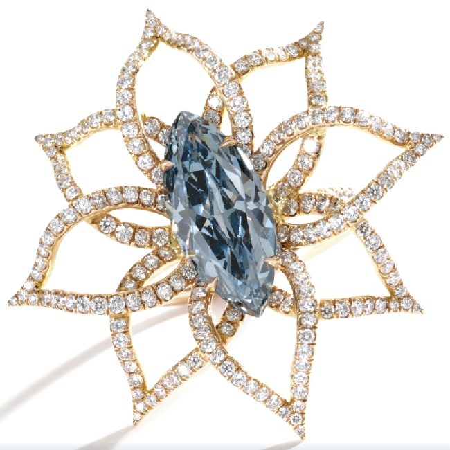 Blue Diamond Ring Image jewelinfo4u.com