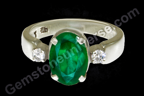 Natural Zambian Emerald of 2.26 carats Zambian emerald ring for Astrology