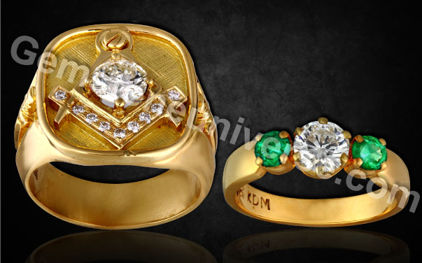 Signet-Rings-men-signet-ring-and-emerald-diamond-engagement-ring-the-love-of-antique-signet-rings