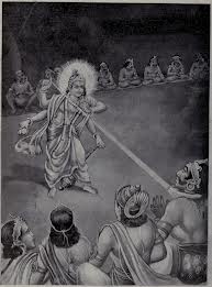 Vishnu Hurling Sudarshan at Swarbhanu
