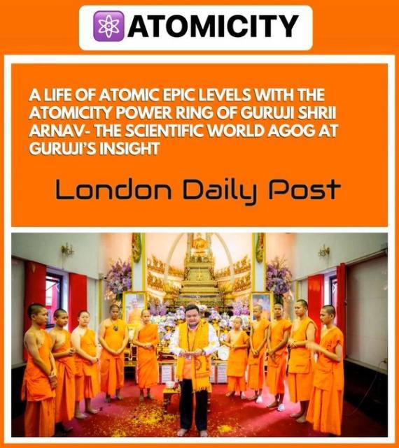 Guruji Shrii Arnav at an ancient monastery during consecration of Atomicity talisman.